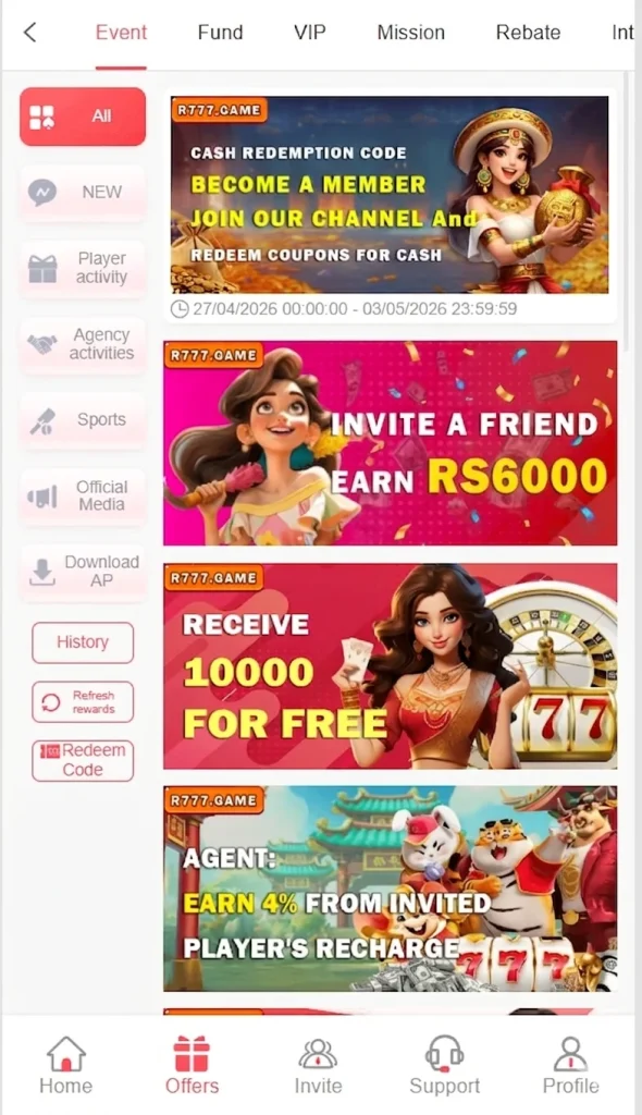 R777 Game Bonuses