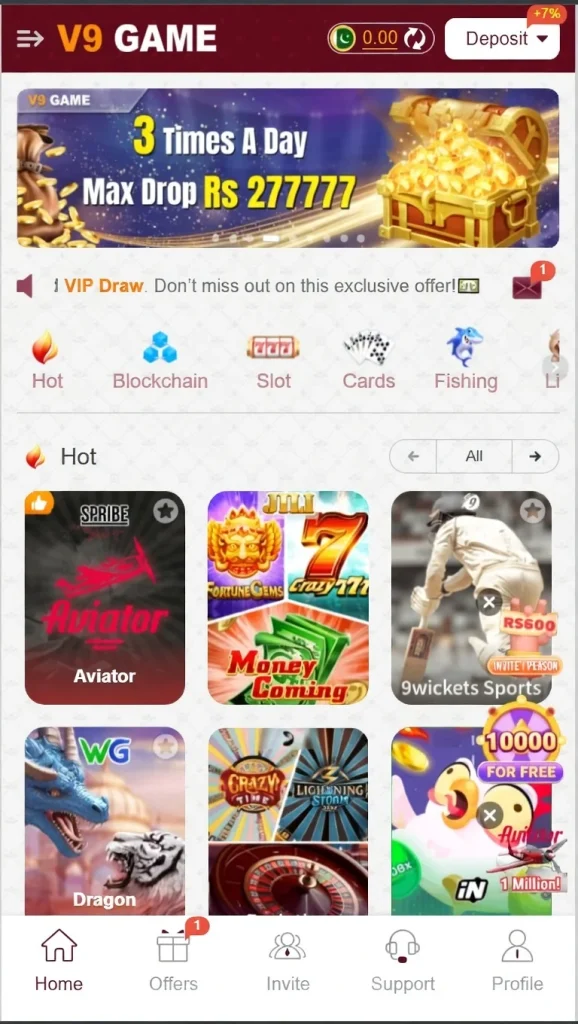V9 Game Offers