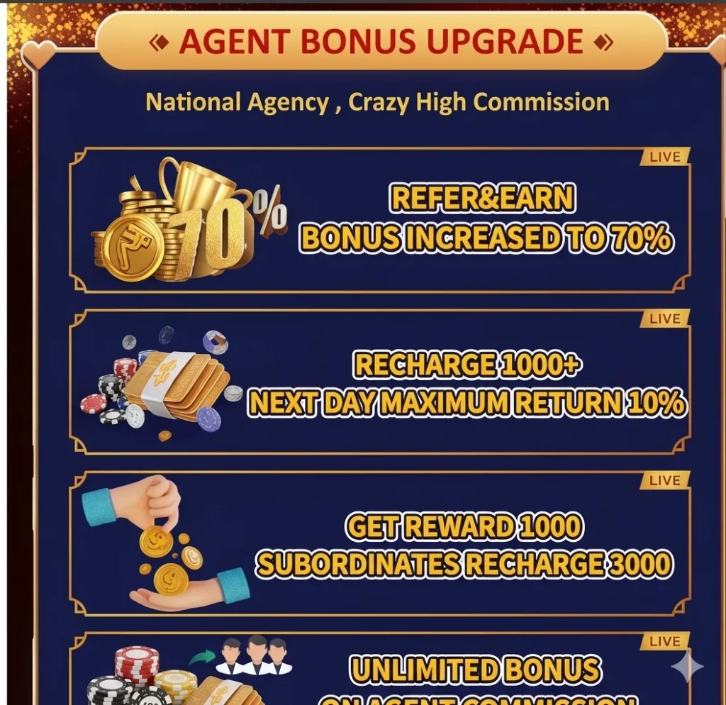 3Patti Gold game Agent bonus