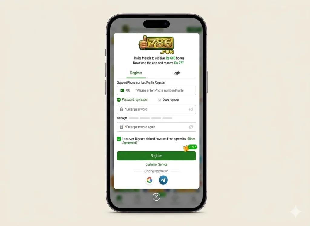 786 Fun Game Registration