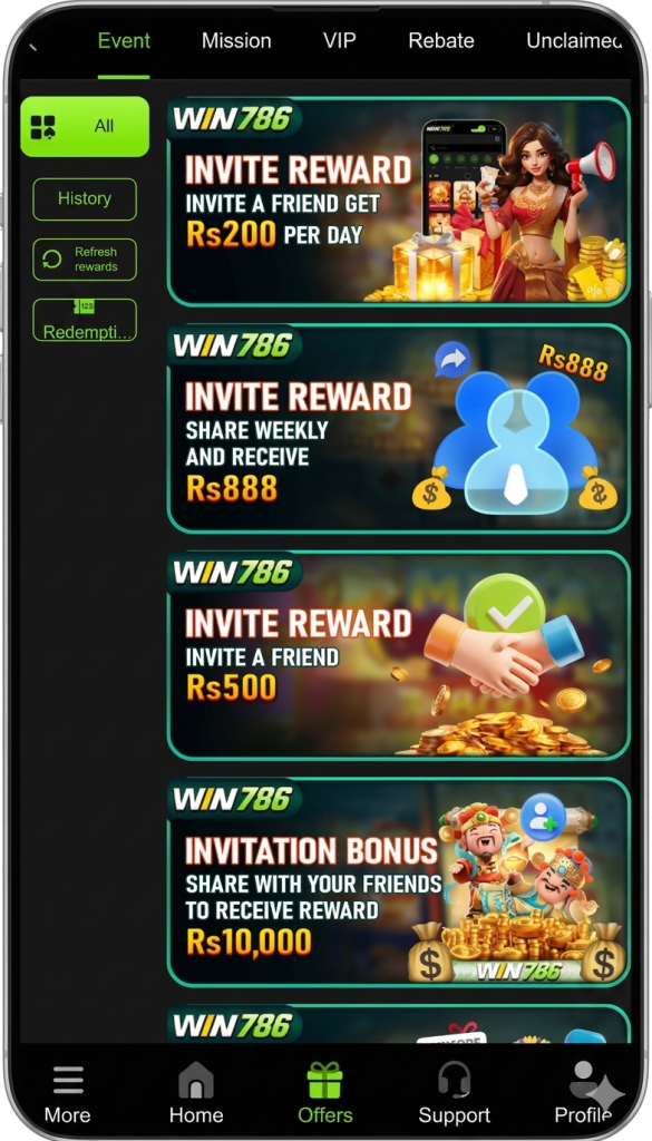 786 Win Game Rewards