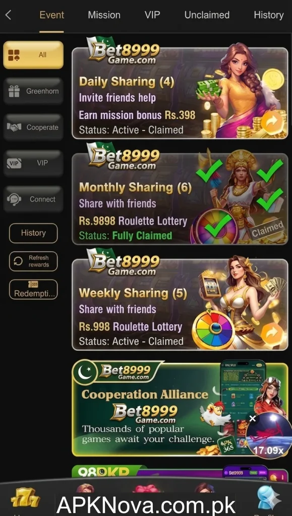 Bet8999 Game Rewards