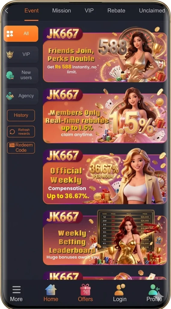 Jk667 Game Vip Bonuses