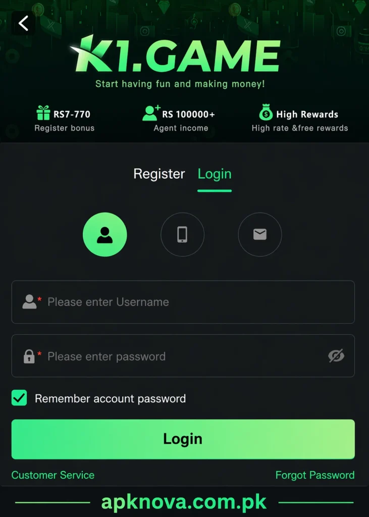 K1 Game Registration