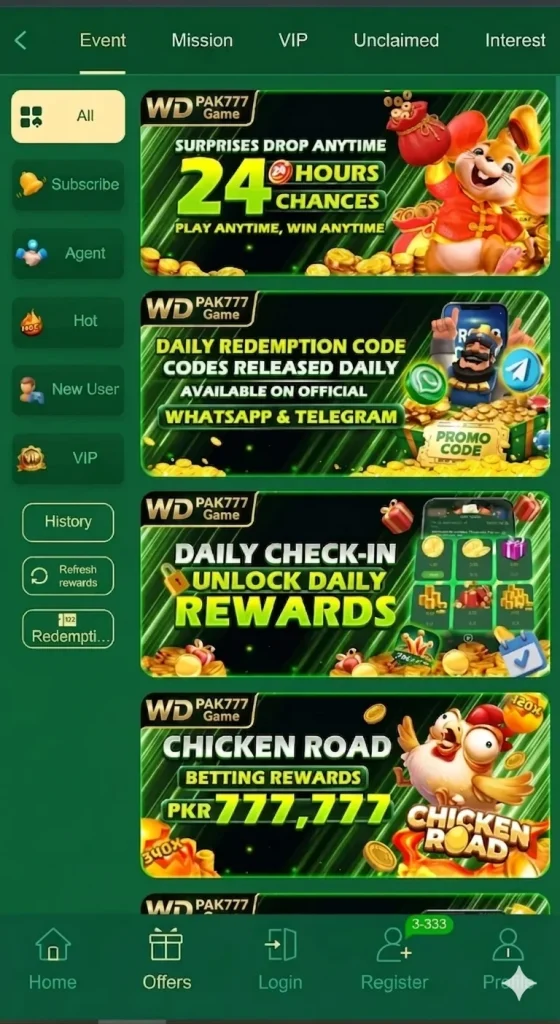 WD Pak777 Game Bonuses