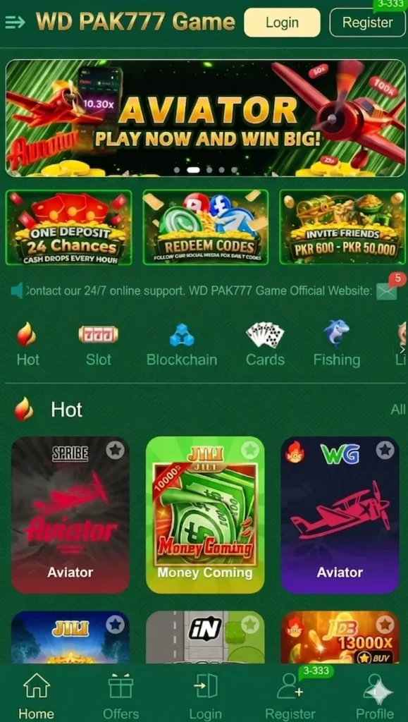 WD Pak777 Game Interface