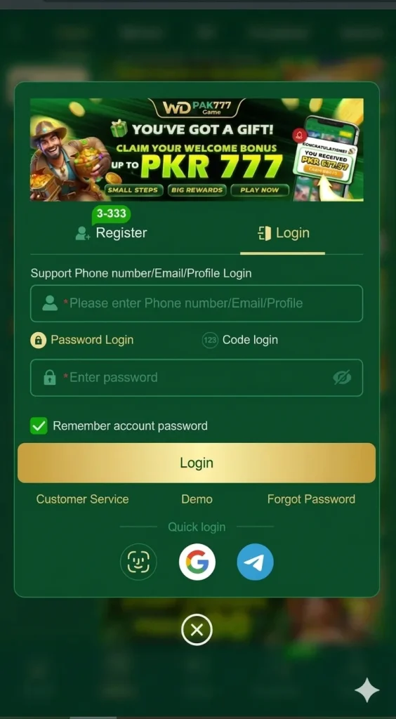 WD Pak777 Game Register