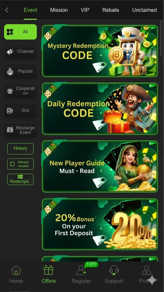 i8Fun Game Daily Bonuses