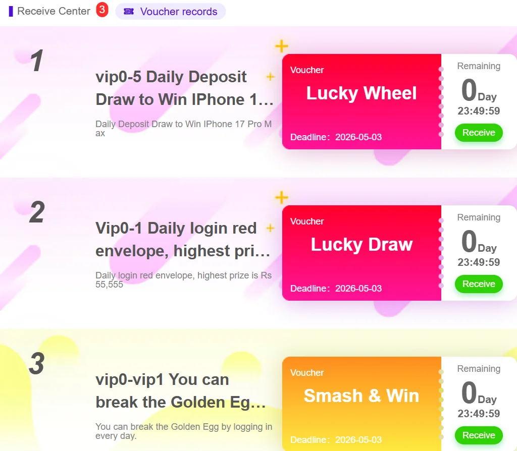 5555bet vouchers