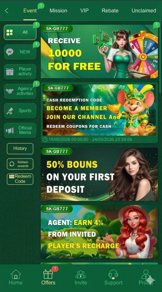 SKGB777 Game Offers