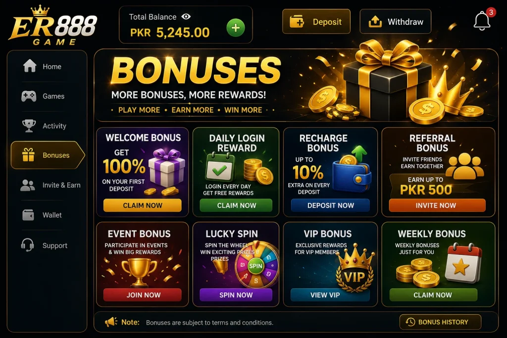 ER 888 Bonuses