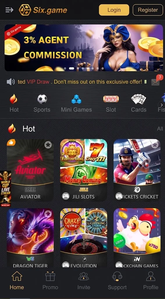 Six Game Apk Home-screen
