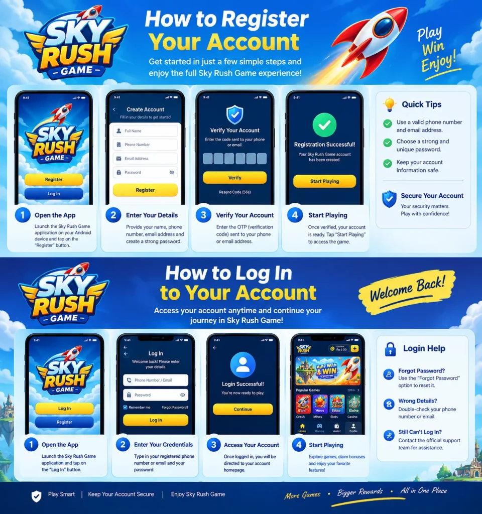 SkyRush Game register